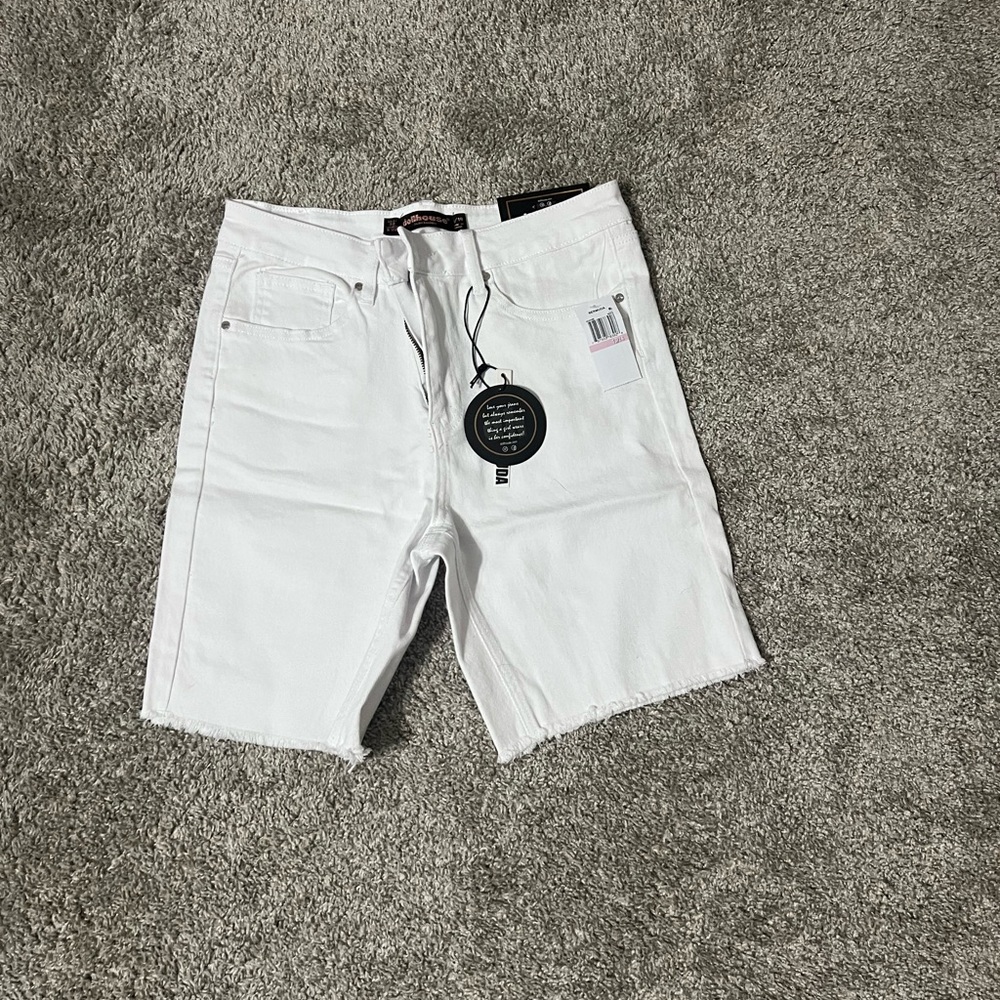 Dollhouse White Jean Shorts